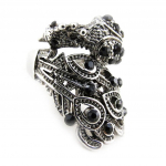 Bague Cr&eacute;ateur 'Paon' noir 50 must