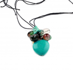 Les Tr&eacute;sors De Lily [K1646] - Collier 'Min&eacute;ralia' turquoise multicolore mitmev&auml;rviline