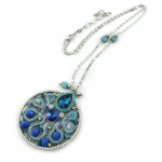 Les Tr&eacute;sors De Lily [M4194] - Collier Cr&eacute;ateur 'Altai' turquoise t&uuml;rkiissinine