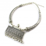 Les Tr&eacute;sors De Lily [N8836] - Collier 'Kilimanjaro' argent&eacute; h&otilde;be