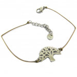 Les Tr&eacute;sors De Lily [P7968] &ndash; disainer terasest k&auml;ev&otilde;ru  Tree of Life  h&otilde;bedane taupe - 15x12 mm h&otilde;be