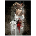 Naise portree T&auml;is&uuml;mar kivist isetehtud teemantmaal 20X30CM