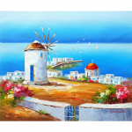 DIY 5D teemanttikandid &uuml;mmargune teemant-mere&auml;&auml;rne maja Teemantmaaling ristpistes 20X30CM