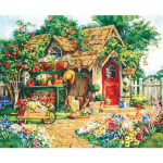 Teemantmaaling ristpistes aia lilled ise 5D teemantmosaiiktikandid 20X30CM