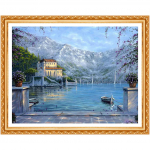 Teemantmaal ristpistes maastikumustriga kristall-teemant t&auml;iskomplektid 3D-pildi tikandid 20X30CM