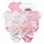 7 tk/komplekti beebiriided Mood L&uuml;hikeste varrukatega Puuvillane Vasts&uuml;ndinu Beebi Poiss T&uuml;drukute Riietus Multifilm Imikute Rompers Jumpsuits roupas de bebe 3M