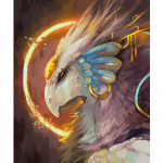 Ruut / &uuml;mmargune teemant 5D DIY teemantmaal  Kotkas  3D tikandid Ristpistes originaalmaal Mosaiik Kodukaunistus Full Square (20X30CM)