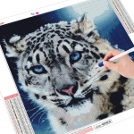 5D DIY Teemantmaaling Leopard Lume Ristpistes M&uuml;&uuml;k Teemanttikandid Rhinestonest K&auml;sitsi valmistatud kingitus Full Round （30x30CM）