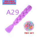 MERISIHAIR 24-tollised Ombre Jumbo punutud pikad s&uuml;nteetilised juuksepunutised juuksepikendused Aafrika k&otilde;rge temperatuuriga kiud