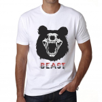 Meeste graafiline T-s&auml;rk Beast Skull &ndash; karu hirmutav kingitus meestele XS valge