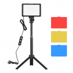 Andoer USB videokonverentsi valgustuskomplekt 1 * LED-videovalgustiga 5600K h&auml;mardatav + 1 * lauaarvuti
