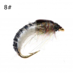 Realistlik nymph Scud Fly forellip&uuml;&uuml;giks Kunstlik putukapeibutis Scud Worm 8#