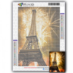 Teemantmaal T&auml;isruudukujuline Eiffeli torni kivid Teemanttikandid Maastik &Ouml;&ouml;mosaiik Kodukaunistus Full Square 50X70CM