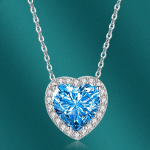 BELLA BOX Love Heart Ripats Kaelakee Mitmev&auml;rvilised Mood Pulma Ehted sinine