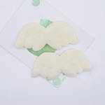 10 tk Kahepoolsed karvased vildist ingli tiivaplaastrid polsterdatud aplikatsiooniga scrapbookingi lameda seljaga kaunistuste tarvikud beež