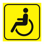 A0509# 15*15 cm eemaldatava kleebisega puuetega m&auml;rgi autokleebis Veekindlad tarvikud kaitseraua tagaaknaga s&uuml;learvutil Width 15cm