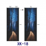 Isekleepuvad uksekleebised T&auml;histaeva maastik Tapeet Kunst Seinamaaling Dekoratsioon Magamistoa Lastetoa Plakati Koorimine ja kleepimine 38.5x200cmx2Pcs