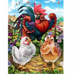 Kanad isetegemine 5D teemantmaaling loom kana kukk t&auml;is &uuml;mmargune vaiguga teemanttikandid mosaiik Pilt kividest kodukaunistusest Full Round 20x30CM