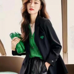 Kvaliteetne mood, uus s&uuml;gisene valge bleiserjakk Naiste &uuml;herinnaline &uuml;likond, naistele vabaaja b&uuml;roo Ametlikud bleiserid mantel &otilde;huke armastus S valge