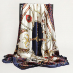 Naiste siidist sall, ruudukujuline bandana disain br&auml;ndi peapael, naiste satiin, hijab, r&auml;tik, ketiprint Foulard Tudung Bawal One Size