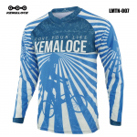 KEMALOCE Meeste MTB Jersey pikkade varrukatega Unisex valge multifilmi motokrossi s&auml;rgid Suvised mootors&otilde;idukid allam&auml;ge S sinine