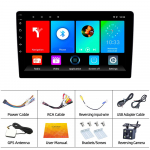 Reakosound 2 Din 9'' Andriod 11 auto multimeediumipleier Carplay GPS Navigation Bluetooth Wifi USB FM Mirror Link HD autoheli raadio Stereo Autoraadio 9inch 1-32G 4LED