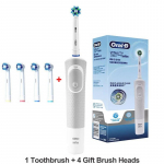 Oral B D100 Vitality Rotary elektriline hambahari Super Clean Timer Veekindel t&auml;iskasvanutele laaditav hambahari Extra Vahetage harjapea
