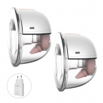YOUHA YH-7006 2 pakki kantav k&auml;ed-vabad elektriline rinnapump, vaikne n&auml;htamatu rinnapump, 3 režiimi 2 packs with 2 24mm 2 28mm flanges EU plug