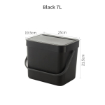 Seinale paigaldatav vannitoa pr&uuml;gikast kaanega pr&uuml;gikast Rippuv WC-&auml;mber Pr&uuml;gikasti hoiustamispr&uuml;gikastid Pr&uuml;gikonteineri hoidik 7L Black gray