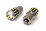 2 tk LED pirn BA15S, P21W 12-24V CANBUS 1500lm valge objektiiviga