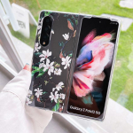 Naiste Armas V&auml;rviline Lilleline Telefoni&uuml;mbris Samsung Galaxy Z Fold 3 5g jaoks L&auml;bipaistev K&otilde;va PC Kate Z Fold3 jaoks For Samsung Z Fold 3