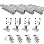 P&auml;ikesemooduli kronsteini paigaldussiin katuseraam H&otilde;bedane Mugav Set 1（for 30mm）