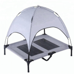 Suure &uuml;lest&otilde;stetud koera voodi kutsika lemmiklooma v&otilde;revoodi k&otilde;rgendatud telk eemaldatav varikatus veekindel hall