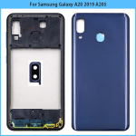 Samsung Galaxy A20 2019 A205 SM-A205F A205DS plastikust keskmise raami esipaneeli raami aku taga taga must