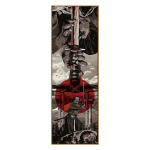 Jaapani samurai Ukiyoe maalid HD l&otilde;uendimaalid s&otilde;duri seinakunsti dekoratiivpilt elutoa t&ouml;&ouml;stusliku baari sisekujunduseks 20cm&times;40cm NoFrame