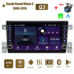 2 Din Androidi autoraadio multimeediumivideopleier Suzuki Grand Vitara 3 2005-2015 jaoks koos nupunupuga Carplay WiFi 2+32GB 1+16GB