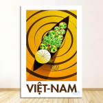 Linnareisid l&otilde;uendimaalid Vintage seinakraft plakatid kaetud seinakleebised Kodukaunistus Kingitus Vietnami veeturg Hoi an kollane raamita 21*30cm