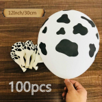 100 tk / 12 tolli 30 cm paksemad lehmaprindiga lateks&otilde;hupallid lapse s&uuml;nnip&auml;evapeo sisekujundusega &otilde;hupallid 12Inch/100PC