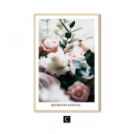 Roosa lilleline roosi seinakunst L&otilde;uendimaal P&otilde;hjamaade plakatid ja tr&uuml;kised Kodukaunistuse seinapildid elutoa magamistoa sisekujunduseks 21x30cm No Frame