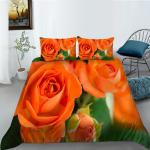 3D roosi voodipesukomplekt lillemustriline tekikattega padjap&uuml;&uuml;r, 2 v&otilde;i 3 t&uuml;kki, mikrokiust kangast pehme ja mugav kodukaunistus Baby 100x135cm