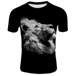 Uus Cool Lion Graphic 3D meeste T-s&auml;rk Unisex Fashion Animal Oversize s&auml;rk kaelaga hingav l&uuml;hikeste varrukatega vabaaja topid ja t-s&auml;rgid XL