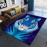 Kunsti domineeriv Tiger 3D-prindiga vaibad elutuppa magamistoa sisekujundusvaip Pehme flanellist kodu voodip&otilde;randamatt M&auml;nguala vaibad 40cm by 60cm