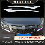 2 tk kroomitud esitulelaterna kulmukatte kleebis Chevrolet Cruze sedaani 2009 2010 2011 2012 2013 2014 2015 jaoks