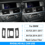 RRX BMW X3 F25 X4 F26 2011-2017 s&uuml;sinikkiust sisekujundusega rooliratta k&auml;iguvahetuse sisekujundusega katte kleebis auto Glove Box Switch gray