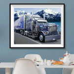 5D DIY teemantmaalimise veoauto tikandid ristpistes, tikkimiskomplekt, k&otilde;ik teemantmaalid, k&auml;sitsi valmistatud kodukaunistamise kingitused Round drill 30x40cm