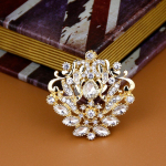 Kullav&auml;rvi kristallist lillepross Pulmaehted Naiste prossin&otilde;elad Bohemian Pruudi kingitused valge