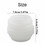 Ebakorrap&auml;rased &uuml;mmargused silikoonvormid mahlakate lilledega v&auml;ikeste potipurkide jaoks valge