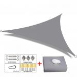 Varjupurjed, kolmnurkne aiaterrass, UV-kindel veekindel pol&uuml;estermarkiis, basseini varikatus, matkapurje varikatus telkimisel 200x200x200cm hall