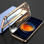 360 t&auml;ieliku kaitsega metallist magnetiga kahepoolne klaas&uuml;mbris IPhone 14 12 11 Pro 13 Max Plus objektiiviga kaamera kaitsekate For iPhone11