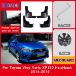 Auto porilapatsid Toyota Vios Yaris XP150 luukp&auml;ra 2014- jaoks porikaitsmed pritsmekaitsmed tiib porilapatsid auto tiib must